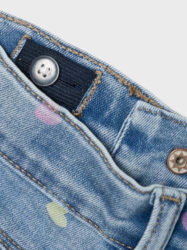 Name IT Mädchen Nmfbella Mom Shaped Jeans 3555-On Noos, Medium Blue Denim, 80 EU
