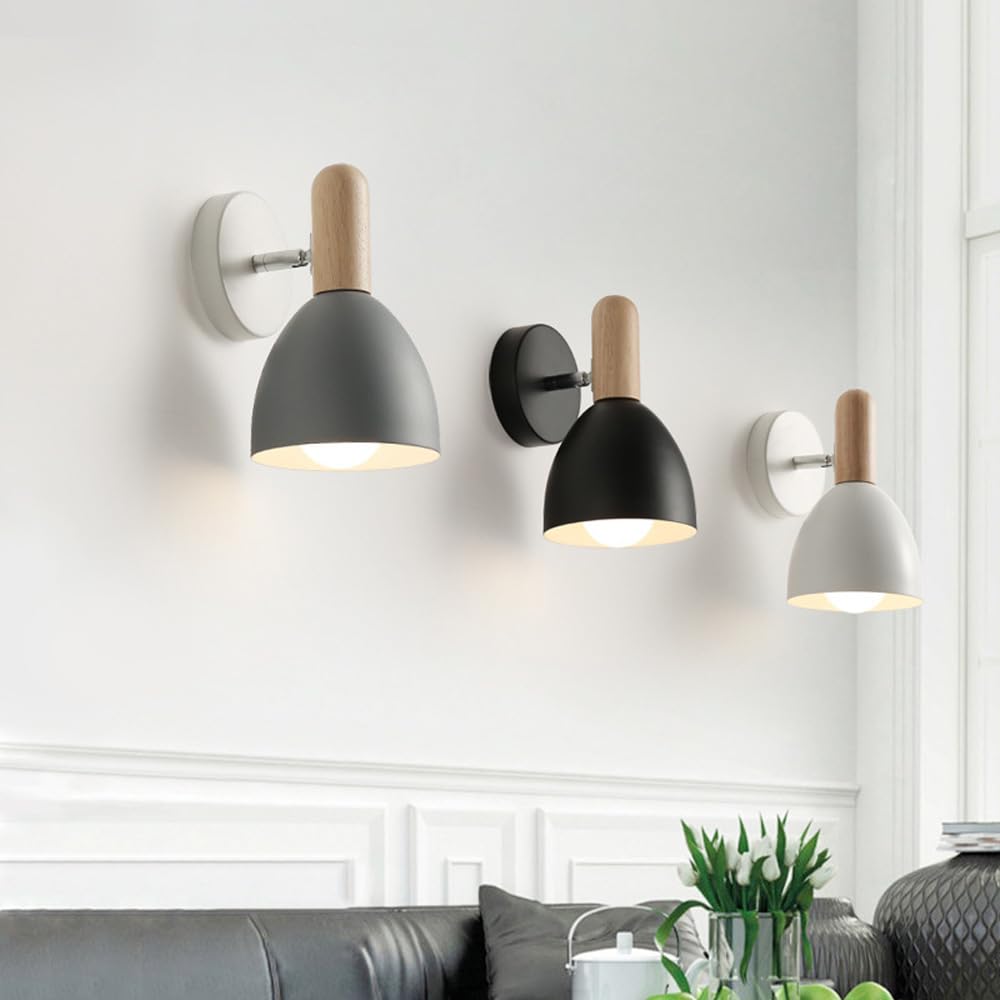 Lampada da Parete per Interni, Stile Moderno Rustico Industriale, a Batteria, con Telecomando, dimmerabile, a LED, Senza Fili, Ricaricabile, Ideale per Comodino, Camera da Letto de