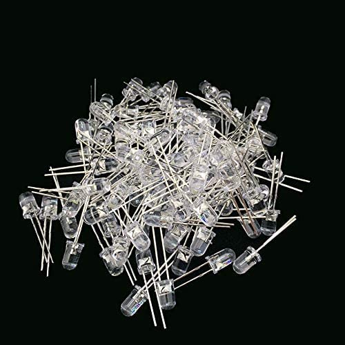100pcs 3mm LED Diode 3 mm White Green Red Blue Yellow Orange Pink Purple Warm White Round Head LED Lamp DIY Light Emitting Diode (100pcs White)