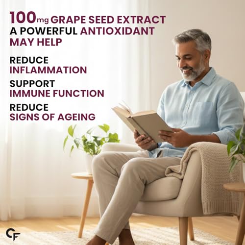 Image of Carbamide Forte Resveratrol Supplement 500mg with Grape Seed Extract | Trans Resveratrol 500mg | Grape Seed Extract Capsules with Highly Bioavailable | Antioxidant Support for Healthy Aging | Heart, Immune & Skin Support | 30 Veg Capsules