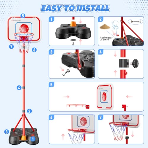 Hoperock BASKETBALL HOOP -NEW 2 In 1 Kids Basketball Hoop And T Ball Set thumb #5