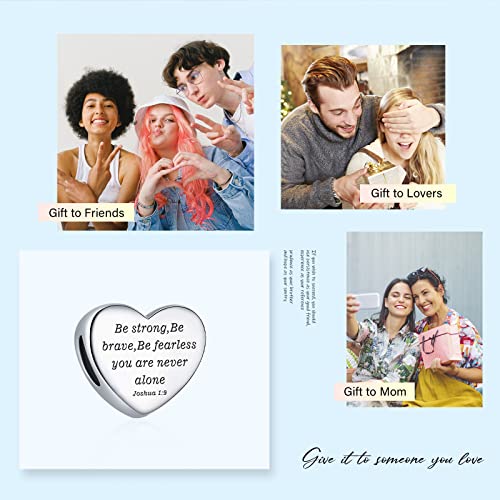 Joshua Heart Charms For Women Bracelets Necklaces,925 Sterling Silver Pendants Beads Jewelry Gift For Women Girls Boys Men At Christmas,Mother's Day,Birthday,Graduation Ceremony. #TOP5