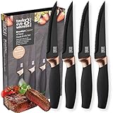 Taylors Eye Witness Brooklyn 4 Piece Steak Knife Set in Black and Copper