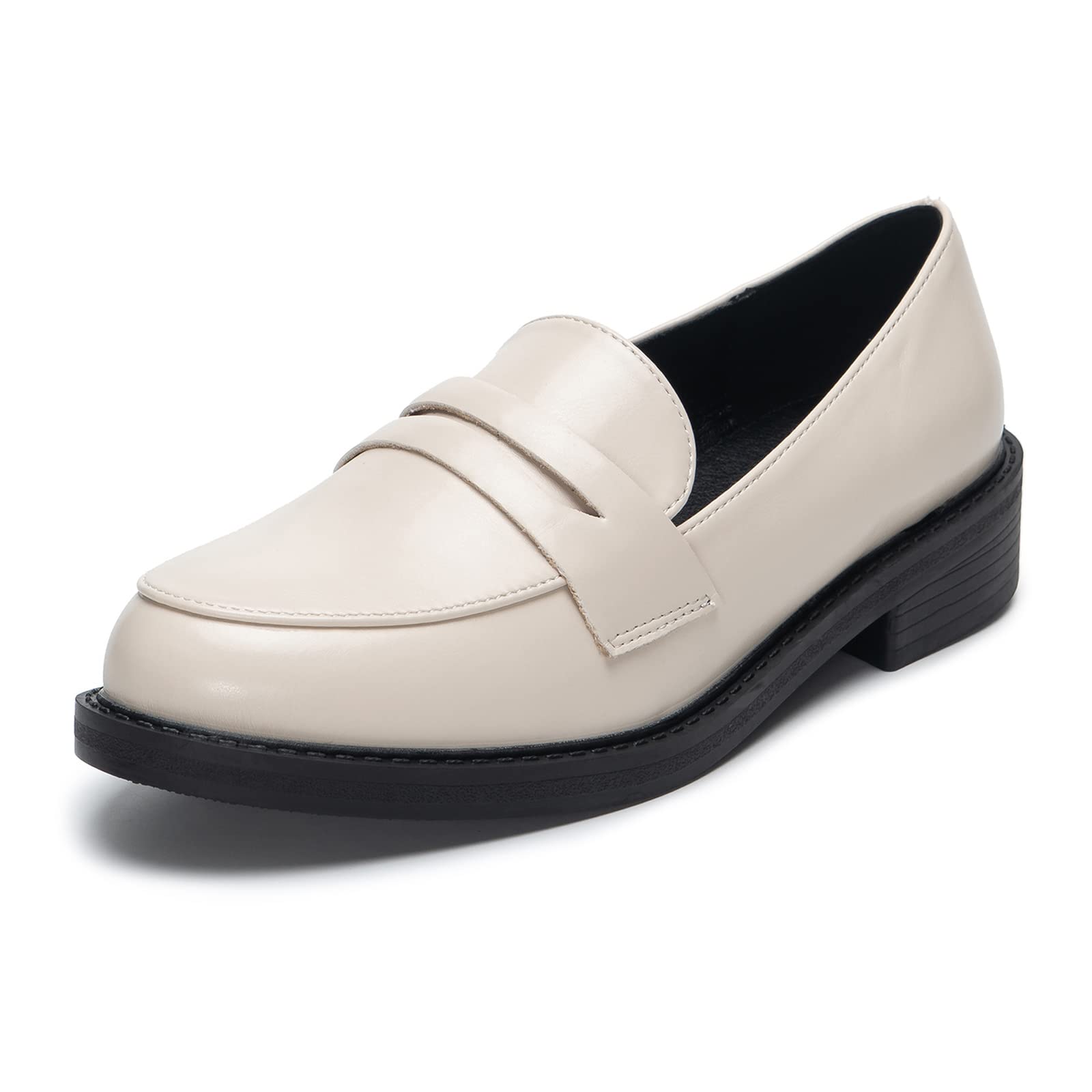 YEOJOU Slip On Penny Loafers Womens Loafers Casual Business Chunky Dressy Low-Heel Classic Round Toe Work Shoes