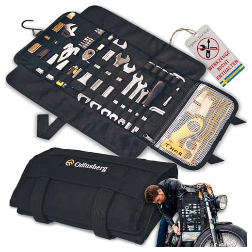 PRETYZOOM PU Leder Fahrradtasche Fahrrad Ledertasche Vintage Mountainbike Rahmentasche Wasserdichte Radtasche MTB Tasche Lenkertasche für Gepäckträger Vorne Hinten Sattel 6 Heavy Duty Tool Roll Werkzeugrolle für Motorrad ohne Inhalt - Werkzeugtasche mit Taktischem MOLLE System, 56 elastische Schleifen und Innentasche, um Ihre Werkzeugmappe zu verwalten