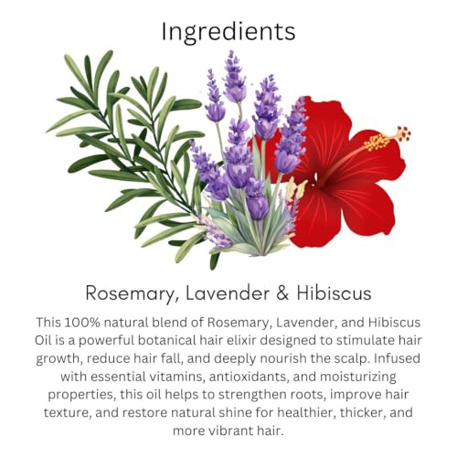 Image of Khadi Rosemary Lavender & Hibiscus Hair Oil 200ml | For Hair Growth, Dry & Frizzy Hair | Non Sticky, Paraben & Mineral Oil Free | For All Hair Types | Daily Use for Men & Women