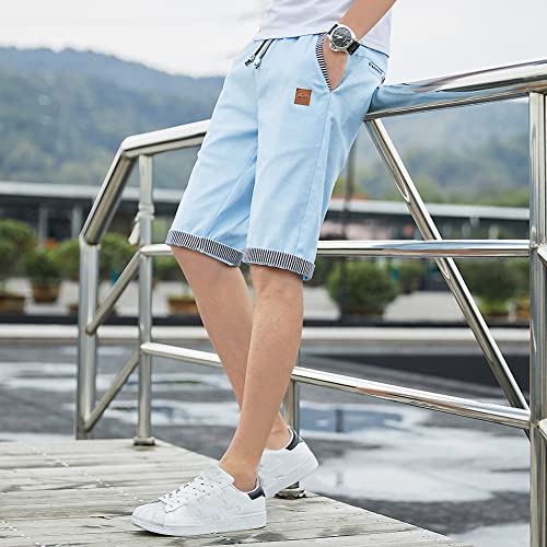 Sitmptol Big Boy's Sweat Shorts Casual Cotton Jogger Short Pants Sports Active Lightweight Workout Wear 7" Inseam Sky Blue 16 Xl #TOP3