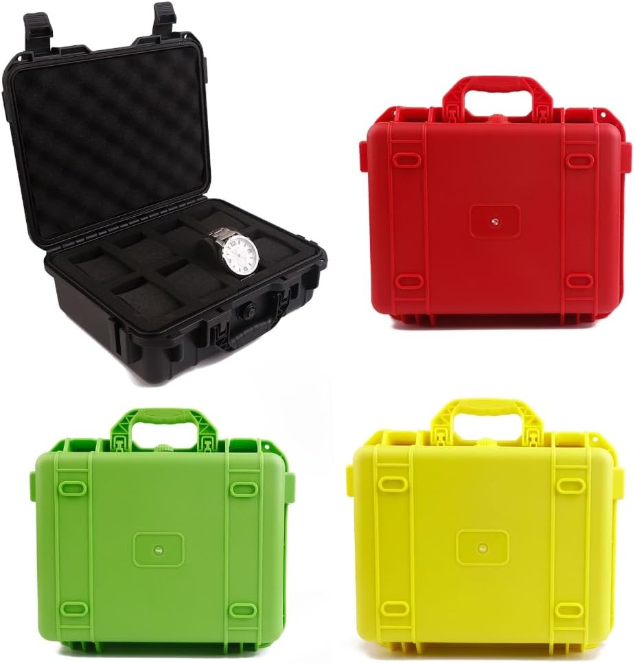 8 Slots Plastic Watch Travel Case Portable Storage Box Snap Buckle Closure Boxes image 3