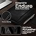 Black Zippered Leather Portfolio Binder - PU Leather Business Portfolio Organizer - Padfolio for Men & Women with US Letter Notepad, 10.5 Inch Tablet Pocket & Gift Box by Lautus Designs