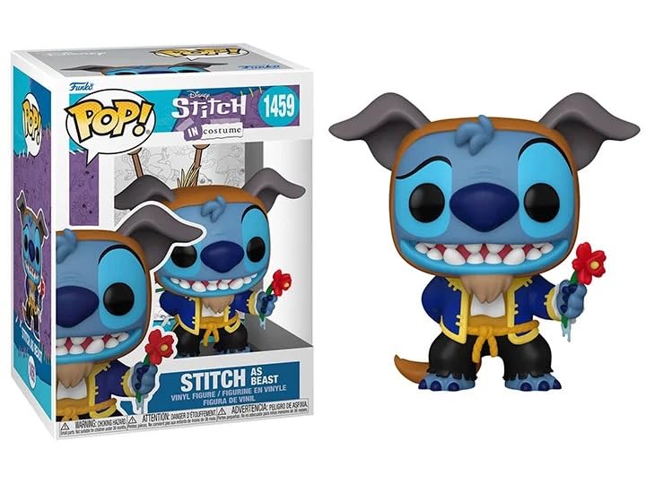 Figurine Stitch en Bête Funko Pop Disney avec étui de protection ToyBop pour collectionneur