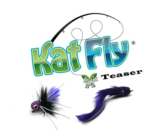 Kat Fly Cat Wand Refill - Purple and EEL Set Cat Teaser Attachment