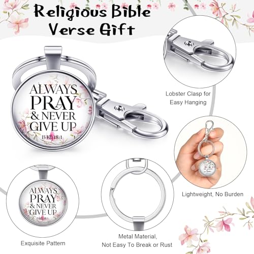 Image of Fumete Christian Keychain Bulk Bible Verse Religious Scripture Quote Inspirational Key Rings Gift for Women Men Church Pastor