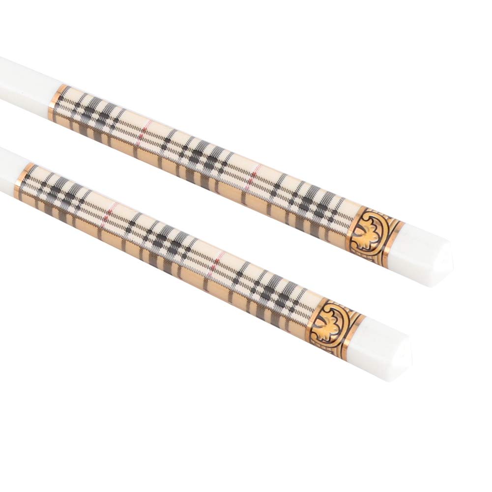 Baguettes en céramique, 10 paires de vaisselle en porcelaine pour la maison, l'hôtel, le Restaurant, finition texturée antidérapante Ensemble de 10 paires de baguettes en (Prague)