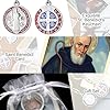 Landical 48 Set Saint Benedict Medal Key Chain with St Benedict Prayer Card and White Organza Bags Catholic Keychain Catholic Gift for First Holy Communion, Confirmation, and Graduation #2