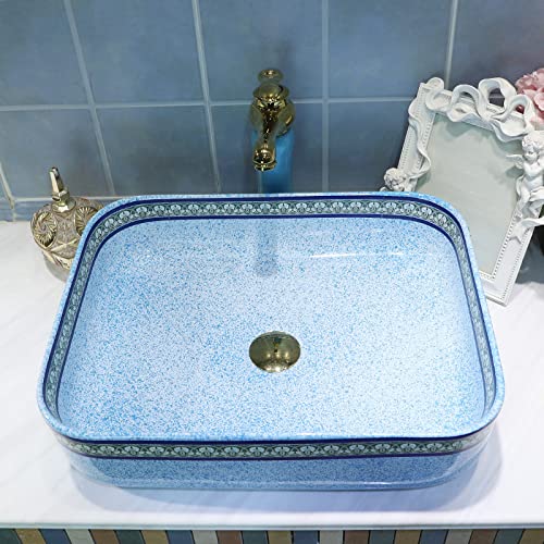 YYZD® Lavabo de cerámica Jingdezhen encimera lavabo de cerámica arte lavabo hogar baño lavabo-1 Cover