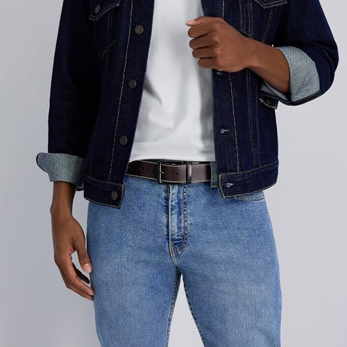 Image of Levi's Leather Men's Levis 40Mm Reversible Belt With Brushed Silver Buckle