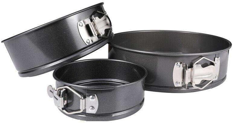 LKOP 4" 7" 9" Non-stick Springform Cake Pan Set Leakproof Round +30Pcs Baking Papers Cake pan cake pans Cake cheesecake pan cake pans sets for baking Baking pans sets nonstick cake pan