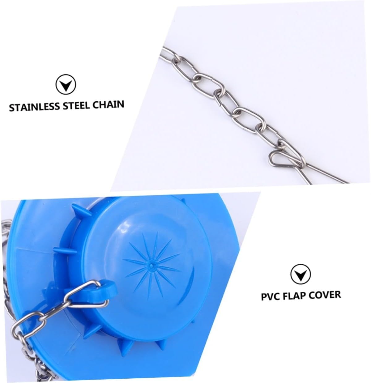 2 Pack PVC Toilet Flapper Valve Universal Replacement Blue | Easy to Replace Old Parts, No Tools Required, Includes Gasket, Saves Water for Home Bathroom