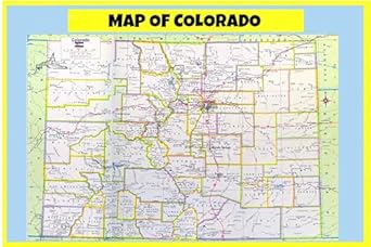 Amazon.com: Map of Colorado Style D 20x30 - Laminated Wall Map Poster ...
