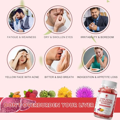 Image of 2 Pack Lukaree Liver Cleanse Detox & Repair Gummies w /Artichok & Dandelion | Sugar-Free Milk Thistle Supplement for Digestion & Immunity - Herbal Liver Health Supplement for Men & Women- Vegan, 60 Count