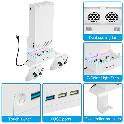 Aukuoy Ventoinha de resfriamento de parede para Xbox Series S, suporte de ventilador de resfriamento