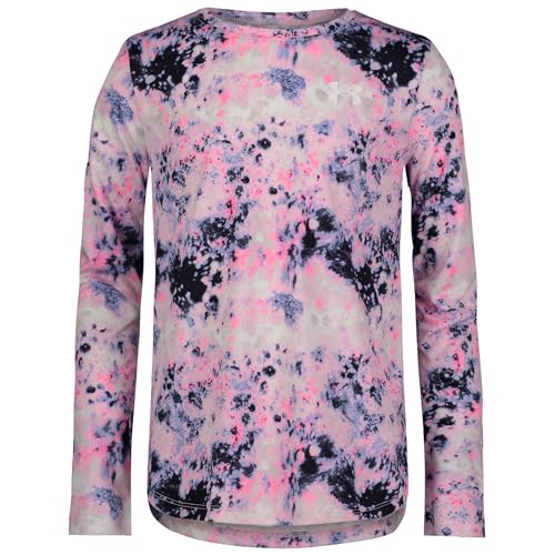 Under Armour Burst DYE UPF LS, Pink Burst DYE, YL