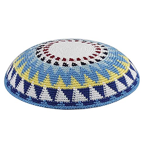 Image of Zion Judaica Quality Knit Kippahs Bulk Packs Knitted Kippot and Single Hand-Knit Kippas Kipa Clips Included