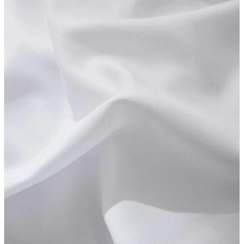 Alpes Blanc Housse de Couette 240x280 cm Unie Blanche 100% Coton 57 Fils + 2 Taies d'oreiller Assorties – Fabrication française