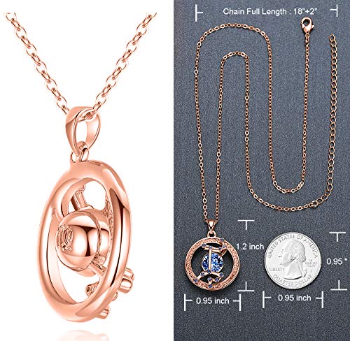 Leafael "Superstar Zodiac Constellation Pendant Necklace Made with Premium Crystal Horoscope Jewelry, Gold or Rose Gold Plated, 18"+ 2"4