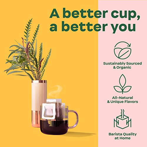 Copper Cow Coffee + Creamer Variety | Classic, Lavender, and Churro Coffee with Classic Creamer | Single-Serve Pour Over Vietnamese Coffee Pouches | 15 Pack