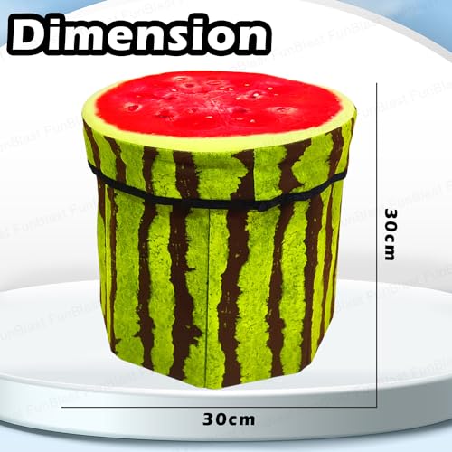 Image of FunBlast Multi-Functional Folding Storage Ottoman Box Organizer Cum Stool with Seat Cushion, Storage Boxes for Toys for Kids, Storage Boxes for Clothes and Other Items for Home (Multicolor)