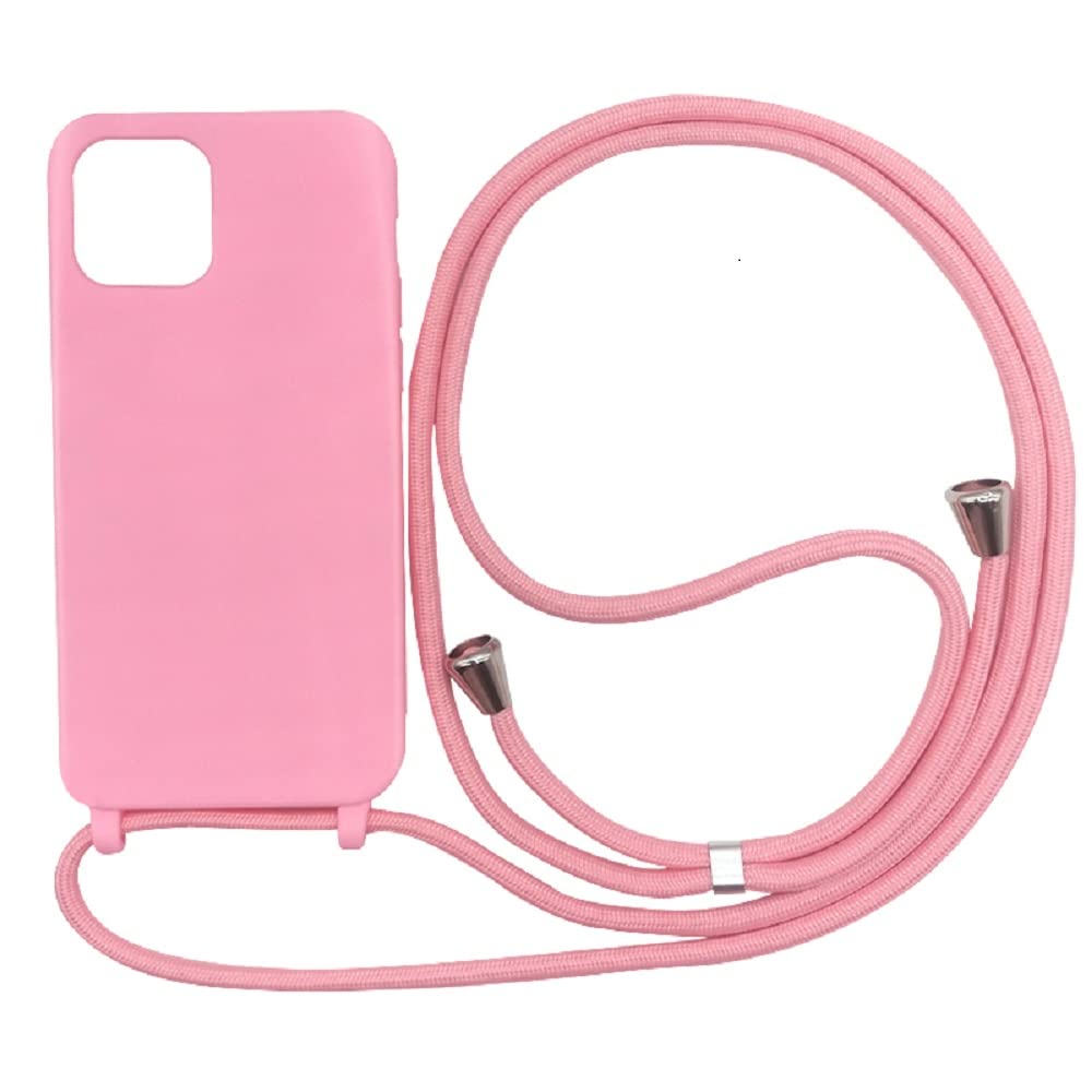 Funda Compatible con iPhone 16(6.1"),Ajustable Collar Correa de Cuello Cordón Cuerda Carcasa TPU Bumper Silicona Skin Caso para iPhone 16(6.1")-Rojo — view 13