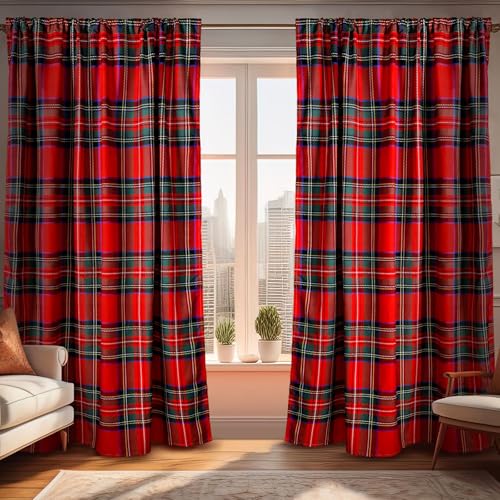 Red Plaid Curtains