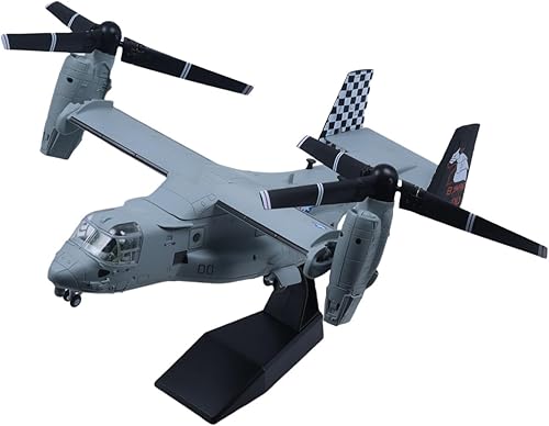 Miniatura 6 de V-22 Avión Osprey Metal Fighter Modelo Militar 172 Modelos de avión fundido a troquel