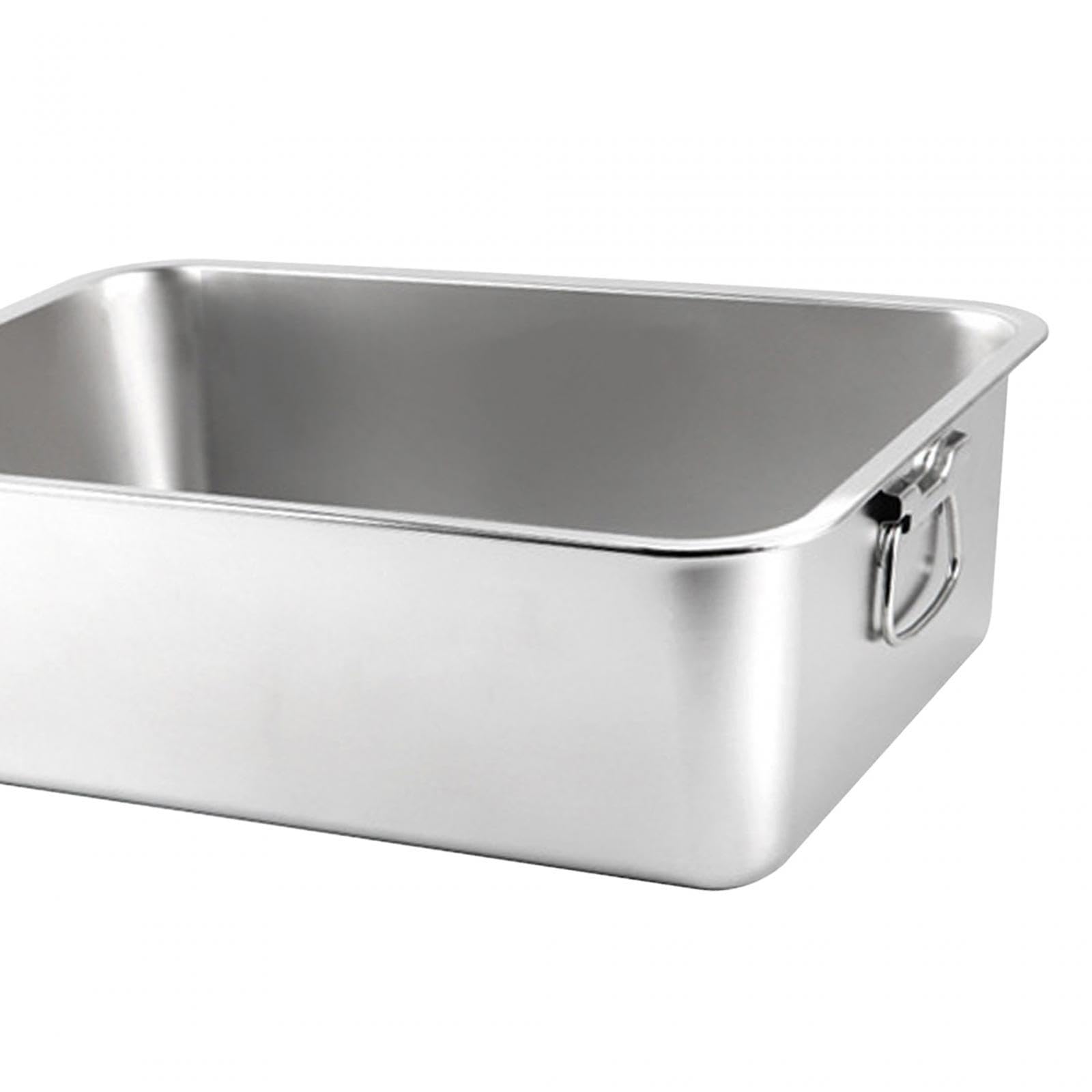 LOOM TREE Cat Litter Box Stainless Steel Large Open Top Pet Litter Tray Cat Sand Basin 60x40x10cm w Handle (B0CZNV67V5) Amazon Price History, Amazon Price Tracker