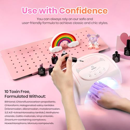 Image of Beetles Fall Gel Polish Set - Color Rhythm Colleciton, 25 Colors Yellow White Blue Red Bright Neon Green Polish with Base Top Coat Uv LED Lamp Salon DIY at Home Nails