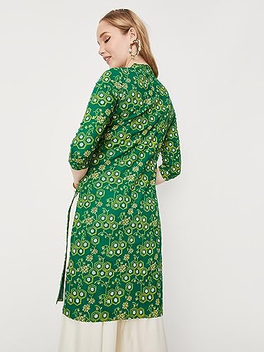 Image of Max Women Rayon Straight Printed Straight Kurta