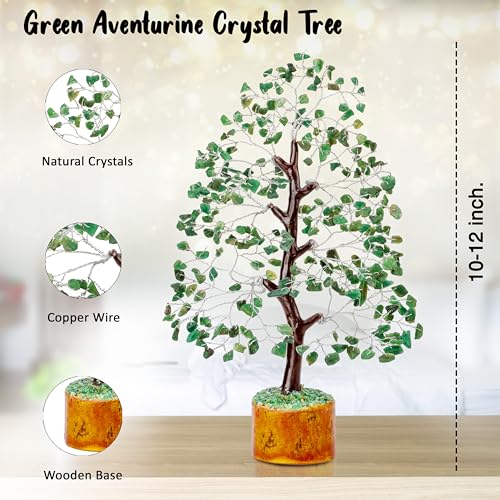 Image of Crocon Green Aventurine Crystal Tree of Life, Birthday Gifts for Women
