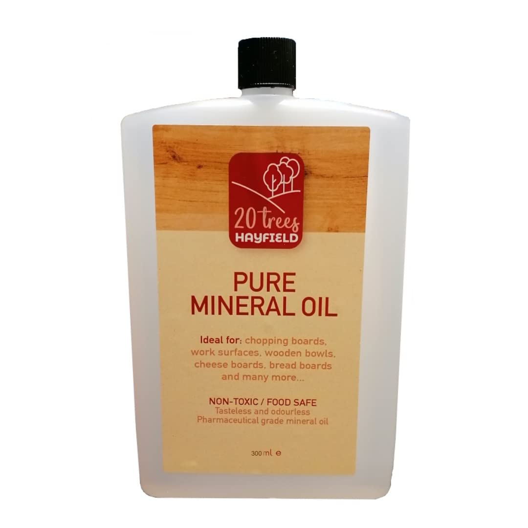 Chopping Board Oil 100% Pure Food Grade Clear Mineral Oil Butchers Block 300ml 20 Tree