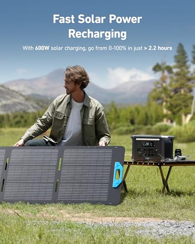 Anker SOLIX F1200 Portable Power Station, PowerHouse 757, 1800W Solar Generator, with 200W Solar Panel, 1229Wh LiFePO4 Battery, 6 AC Outlets, 2 USB-C Ports 100W Max, LED Light for Outdoor Camping - Image 4