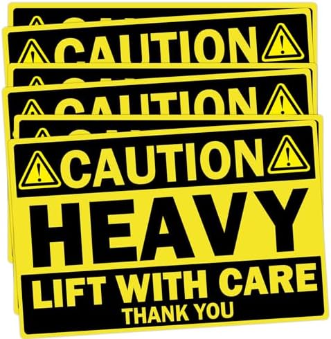 Amazon.com : 4x6inch Larger Caution Heavy Shipping Stickers 100pcs ...