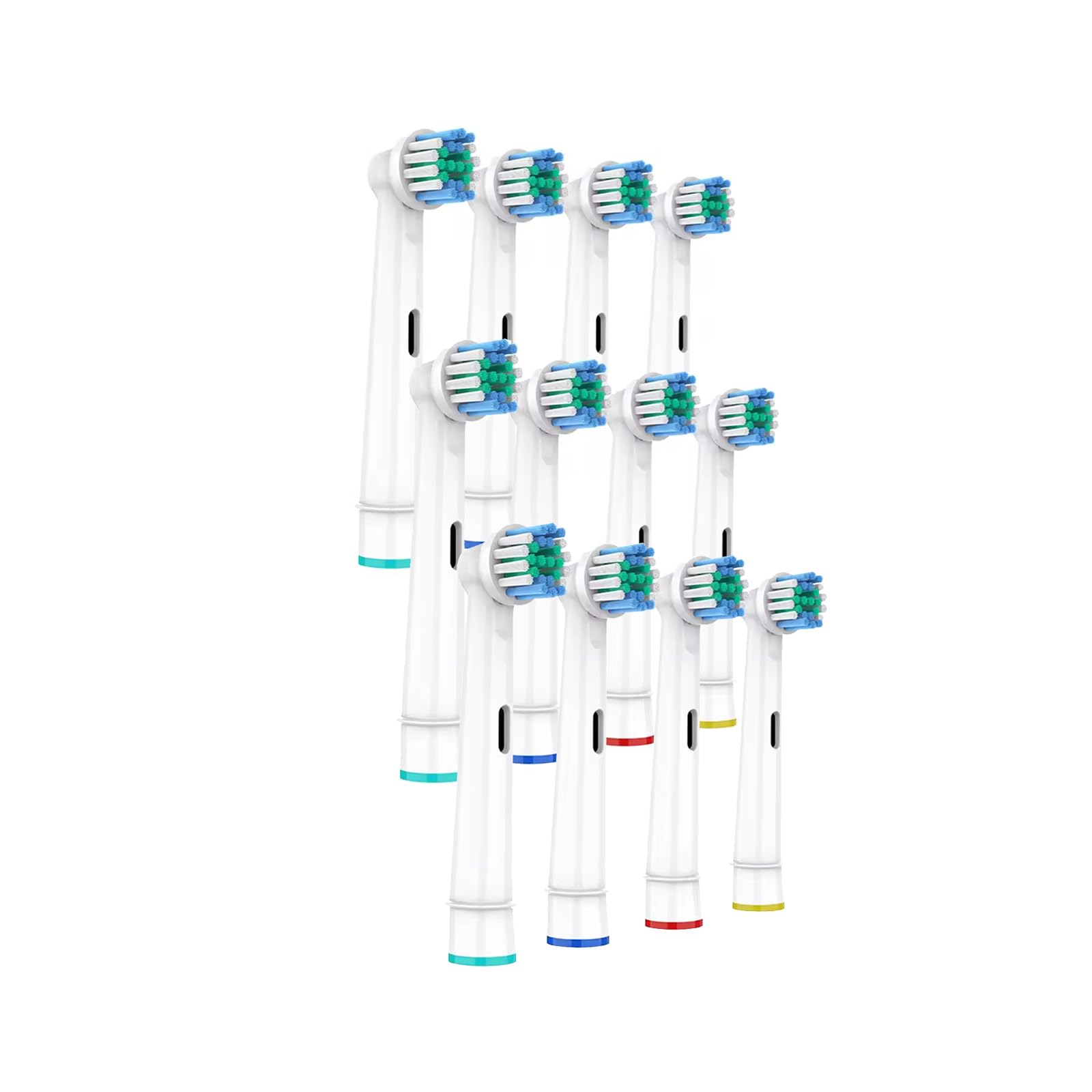Cabezales de cepillo de dientes eléctricos para Oral-B Pro Precision Clean, forma de X, cerdas anguladas, paquete de 12, color blanco