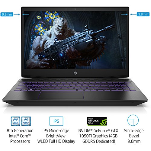 Image of HP Pavilion Gaming Core i7 8th Gen 15.6-inch FHD Gaming Laptop (8GB /16GB Optane /1TB HDD /Win 10 /MS Office /NVIDIA GTX 1050 4GB Graphics /Shadow Black /2.17kg), 15-cx0143tx