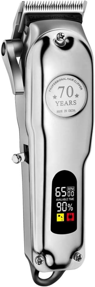 Professional Barber Hair Clippers Cordless Hair Trimmer Haircut Grooming Kit with Stainless Steel All Metal Housing for Men Barbershop Beard Trimmer Rechargeable LED Display