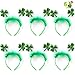 Joyin Toy 6 Pack St. Patrick's Day Green Shamrock Clover Headbands/Top Hat Saint Patrick's Costume Accessories Party Favors Decorations