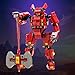 MyBuild Sci-Fi Rita 5028 – Red Armor Mech with Battle Axe | Collectible Robot Building Set | Ages 14+