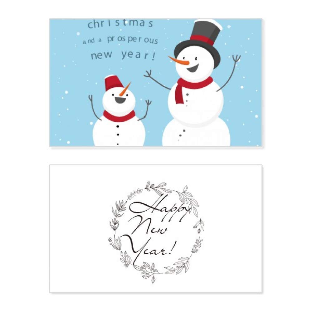 Tarjeta de felicitación de Navidad con entrañable muñeco de nieve para revivir la ilusión 5
