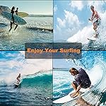 Surfboard Traction Pads, 4Pieces Black Surfing Front Traction Anti-Slip Pad for Surfboards, Skimboards, Shortboards, Longboards and Kayak - Image 5