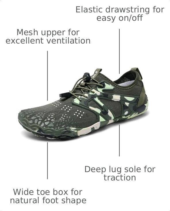 Hike Barefoot Shoes for Women Men Breathable & Non-Slip Athletic Footwear Wide Toe Water Shoes,Designed for Walking,Running&Swimming thumbnail