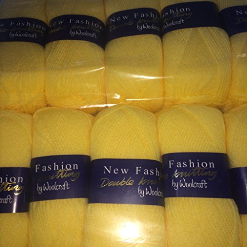 5 x 100g Woolcraft Dk Double Knitting Wool, Yarn (5 x 100g Butterscotch 4f33), 4 millimeters